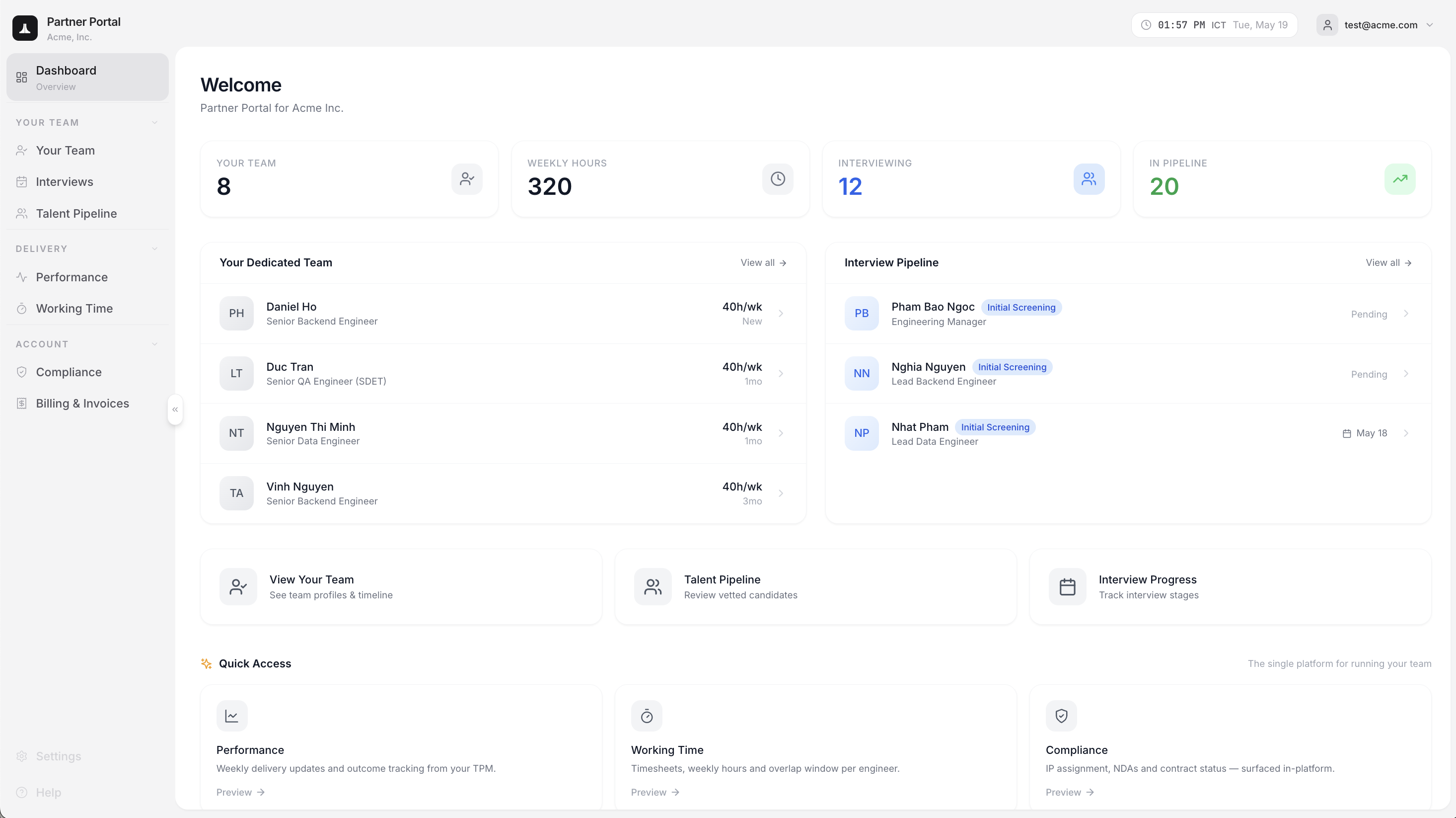The AI Pods client portal